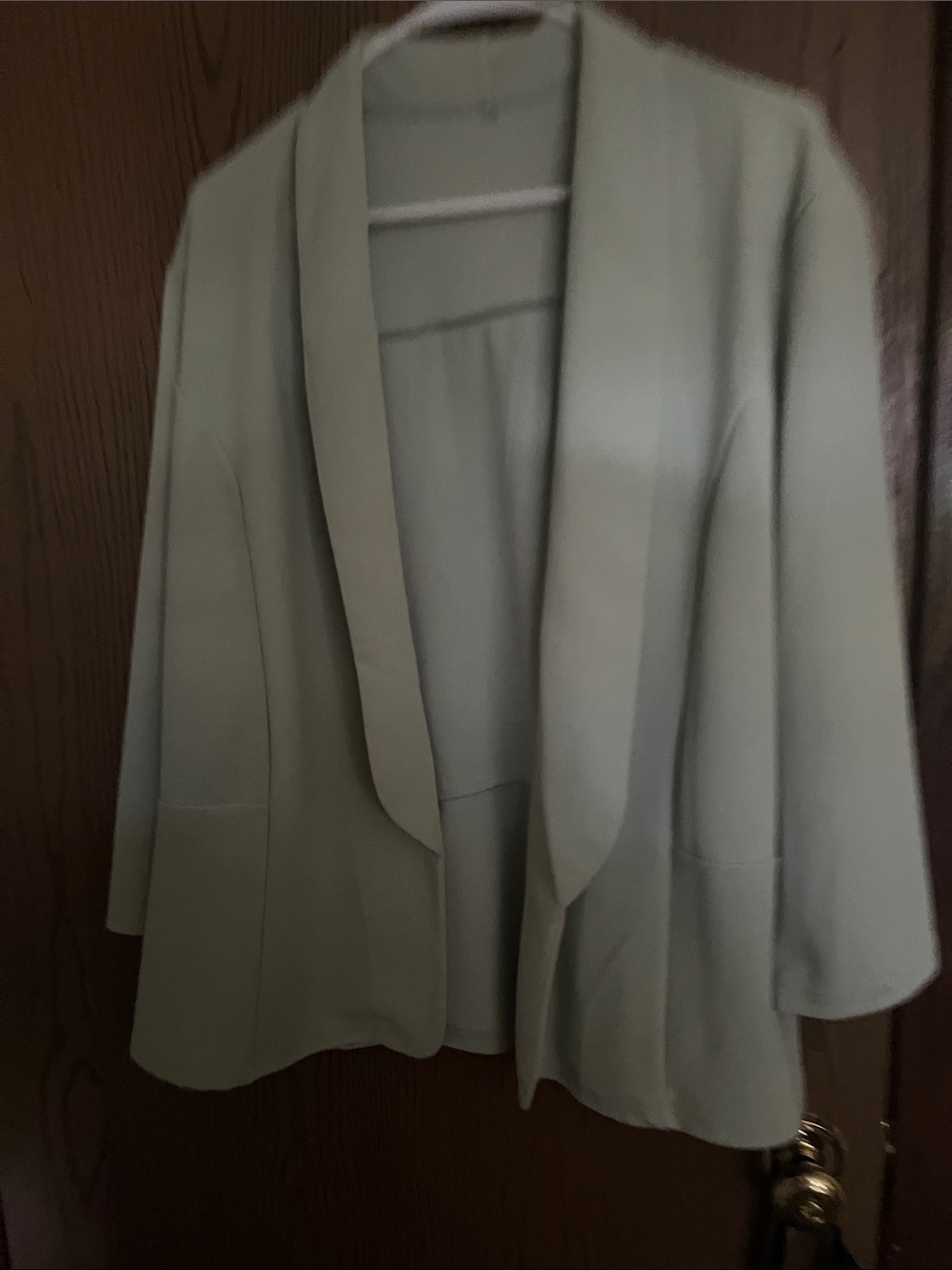 Light Sage Open-Front Women’s Jacket